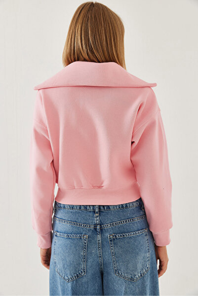 Bianco Lucci Γυναικείο φούτερ με φερμουάρ με τρεις κλωστές 60351187