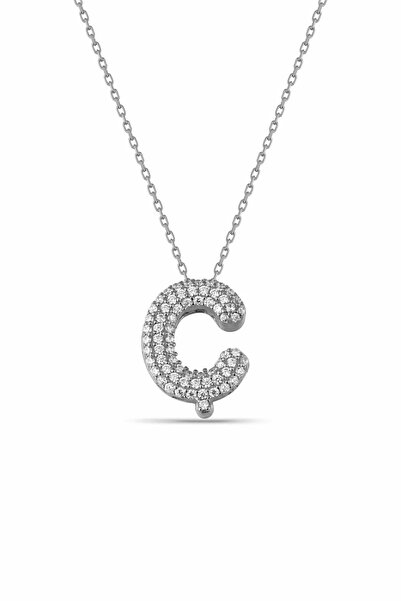 Sahira Jewelry Ç Harfi Zirkon Taşlı 14 K Altın Kaplama Kadın Kolye