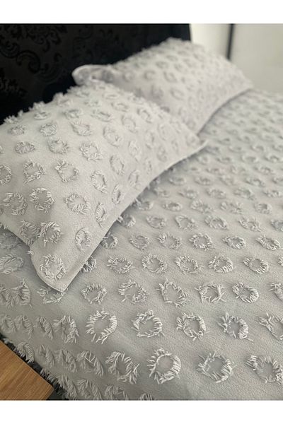 Jolie Maison Gray Single Pique - Pompom Detailed
