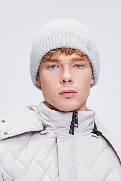 Hatemoğlu Gri Düz Örgü Bere