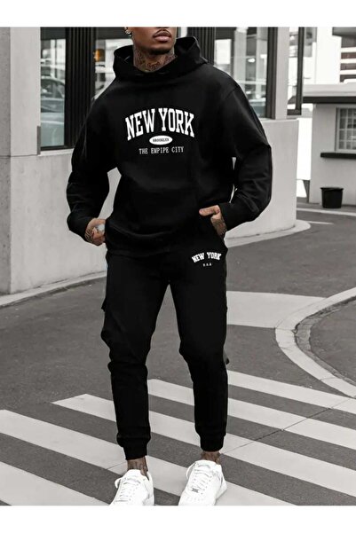 Elfa Tekstil Σετ φόρμας Unisex NEW YORK με στάμπα
