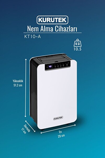 Kurutek Kt10-a Nem Alma Ve Hava Temizleme Cihazı