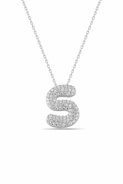 Sahira Jewelry S Harfi Zirkon Taşlı 14 K Altın Kaplama Kadın Kolye