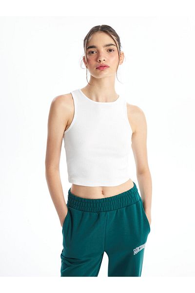 LC Waikiki Lw - Crew Neck Plain Crop Women's Athlete