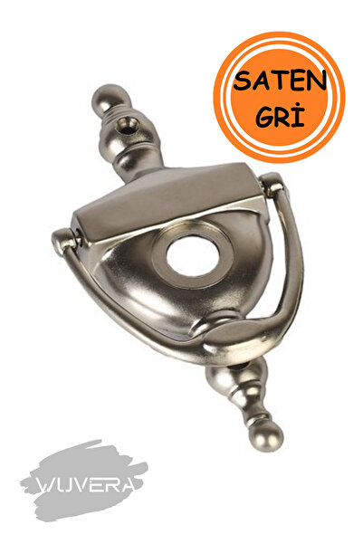 WUVERA Saten Gri Çelik Kapı Tokmağı: Kapınıza Zarif Bir Dokunuş