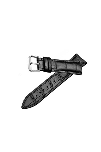 FADO Black Half Crocodile Watch Band with 20 mm Strap