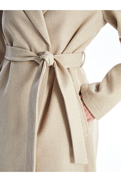 LC Waikiki Ceket Yaka Kadın Kaşe Kaban