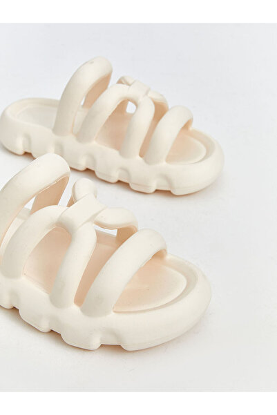 LC Waikiki Beige Tape Detailed Women's Slippers