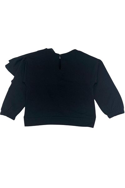 Çikoby Cikoby Black Sweatshirt for Girls - 3-8 Years, Ruffles
