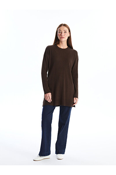 LC Waikiki Lcw Crew Neck Plain Long Sleeve Women's Knitwear Tunic