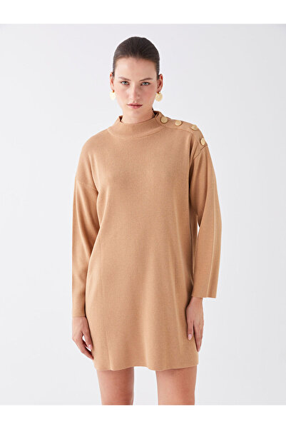 LC Waikiki Μισό ζιβάγκο oversized Γυναικείο πλεκτό τουνίκ - W3FY30Z8