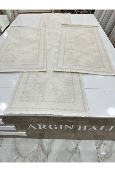 Kumru Akrilik Yatak Odası 3'lü Halısı Bej / Argın Halı