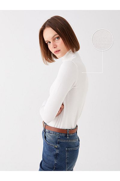 LC Waikiki Turtleneck Women's Knitwear Sweater - Solid Long Sleeve