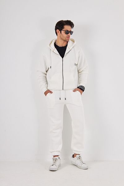 The Champ Clothing Σετ φούτερ με κουκούλα καγκουρό με φερμουάρ και ελαστικές τσέπες στο κάτω μέρος