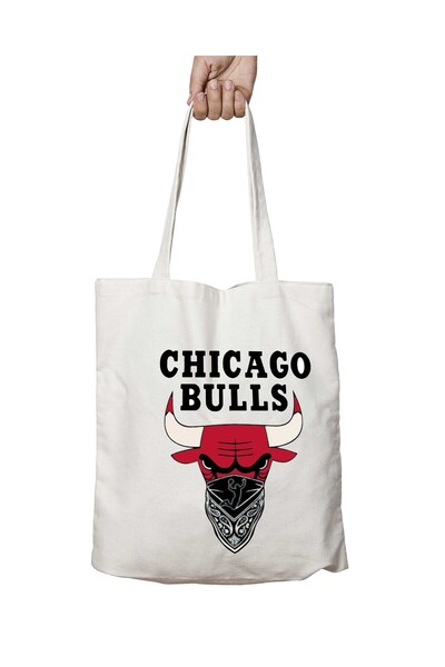 ART HEDİYE Chicago Bulls Two Sides Permanent Washable School Beach Shoulder T...
