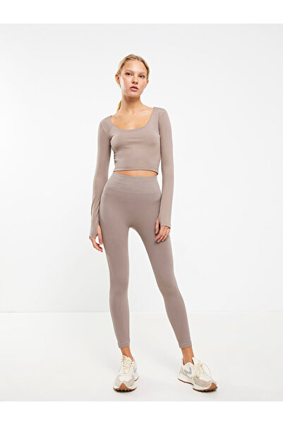 LC Waikiki U λαιμόκοψη μακρυμάνικο γυναικείο Crop