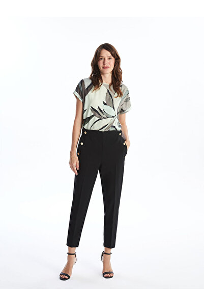LC Waikiki Women's - Straight Trousers with Elastic Waist