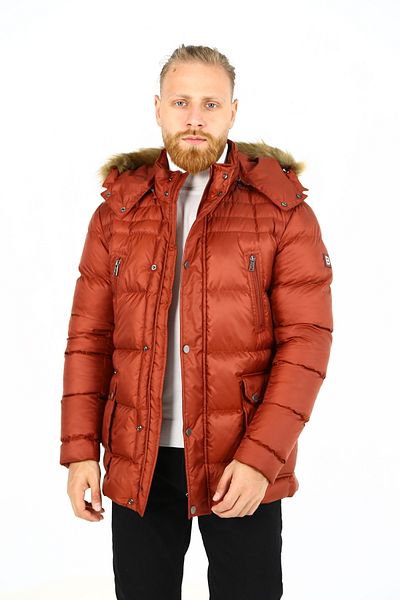 DAKSEL Brg Men's Brick Color Coat-Mont Windproof