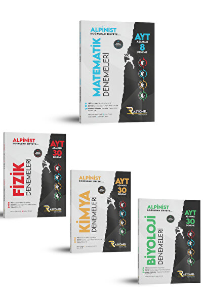 Rasyonel Yayınları AYT Matematik / Fizik / Kimya / Biyoloji Deneme Seti (Alpi...