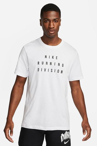 Nike Ανδρικό μπλουζάκι προπόνησης για τρέξιμο Dri Fit Running Division Λευκό
