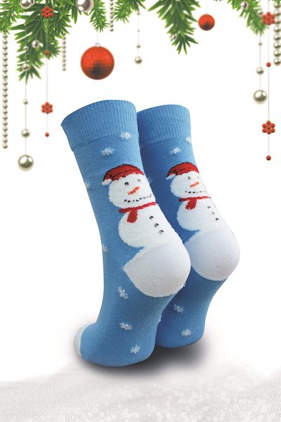 bistil Bistyle New Christmas Gift Women Men Snowman Christmas Socks