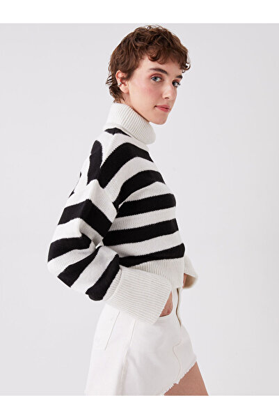 LC Waikiki Dámský pletený svetr s rolákem a dlouhým rukávem