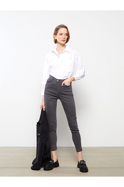 LC Waikiki Slim Fit Straight Pocket Detailed Women's Jean Trousers