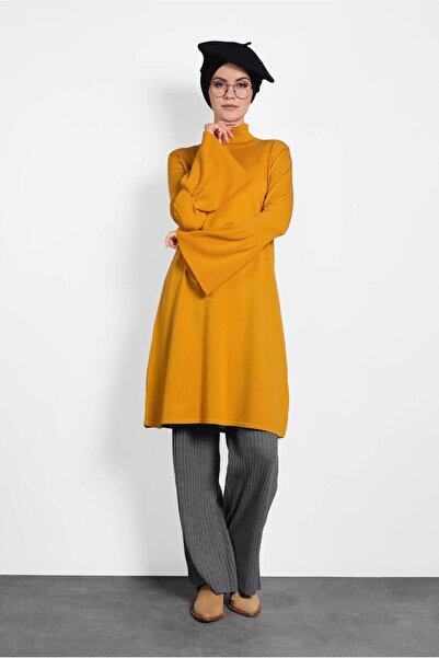 Alvina Turtleneck Knitwear Tunic - Wide Sleeve 40002