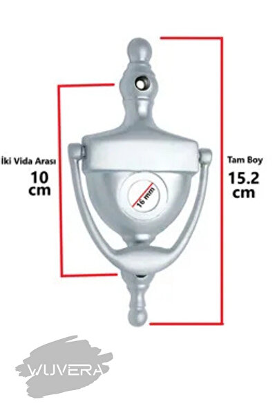 WUVERA Saten Gri Çelik Kapı Tokmağı: Kapınıza Zarif Bir Dokunuş