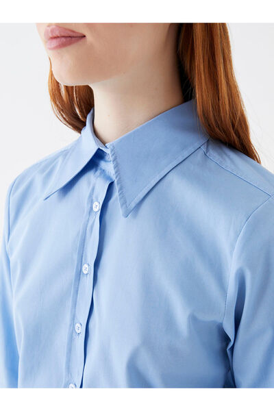 LC Waikiki Lw - Dámská popelínová košile s rovným dlouhým rukávem