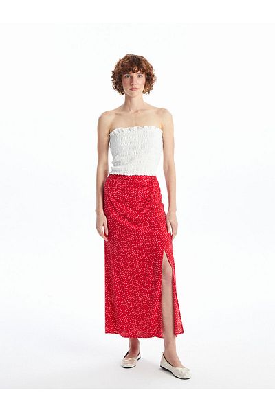 LC Waikiki Polka Dot Women's Skirt - Zippered Waist