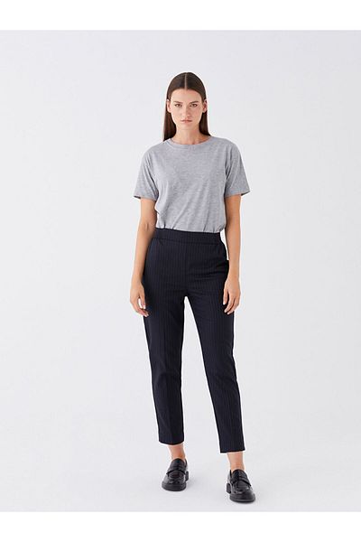 LC Waikiki Striped Women's Trousers - Elastic Waist