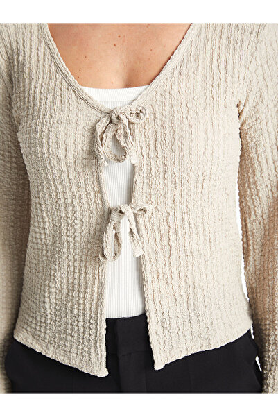 LC Waikiki V-Neck Textured Women's Cardigan