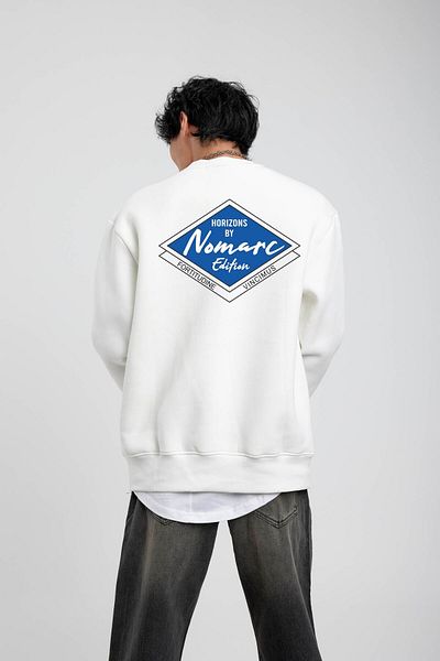 NOMARC Φούτερ με στάμπα White Horizons