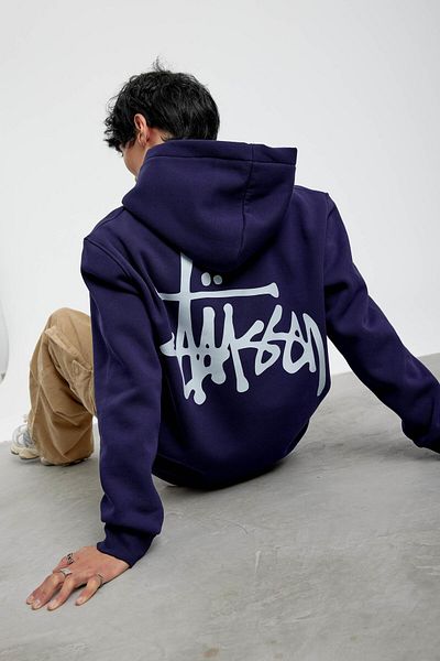 NOMARC Φούτερ με κουκούλα με γκράφιτι Navy Blue