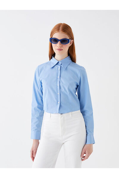 LC Waikiki Lw - Dámská popelínová košile s rovným dlouhým rukávem