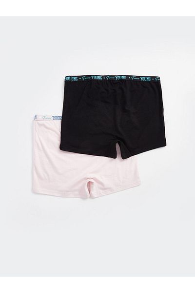 LC Waikiki LCW Young - Νέα Μαύρη στάμπα Boxer κιλότα 2 Συσκευασία