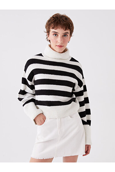 LC Waikiki Dámský pletený svetr s rolákem a dlouhým rukávem