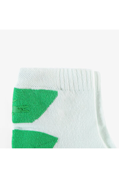 Lacoste Унисекс зелени чорапи с цветни блокове