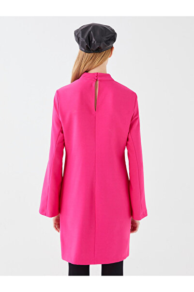 LC Waikiki Magas gallérú, egyenes hosszú ujjú, A-vonalú női ruha