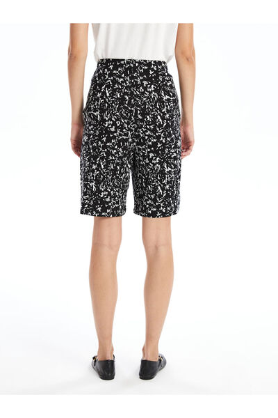 LC Waikiki Gemusterte Damen-Shorts – elastische Taille