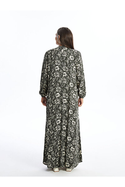 LC Waikiki Mixed Crew Neck Patterned Dress