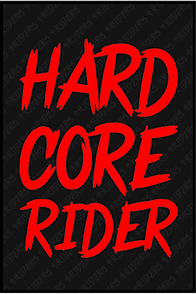 TRİDERS Hard Core Rider Sticker V1  13 cm X 18 cm  REFLEKTÖRLÜ KIRMIZI