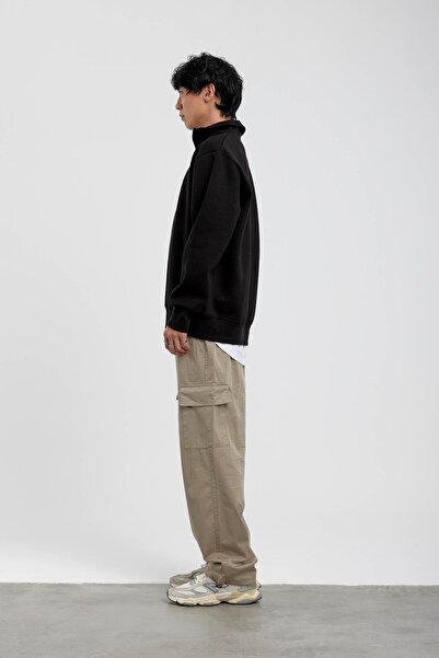 NOMARC Φούτερ με μαύρο γιακά με φερμουάρ Basic Hooded