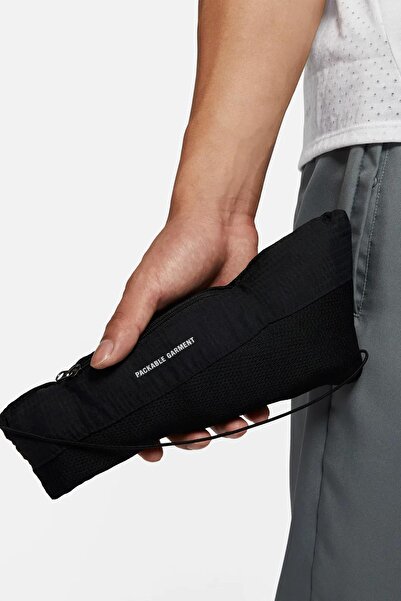 Nike Essential Running Jacket Reflective Συσκευασμένο Ανδρικό Μπουφάν Μαύρο