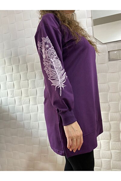 MUTLUDÜNYAM kolları çiçek detaylı kadın iki iplik bluz