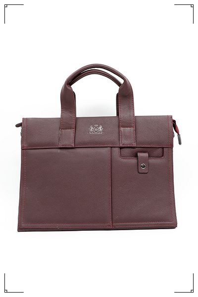 Derimo Leather حقيبة كمبيوتر محمول وحقيبة من الجلد الطبيعي