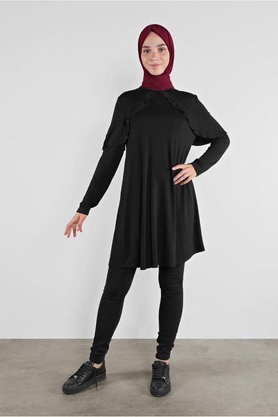 Alvina 41237 Model Flywheel Tunic - Collar Detail