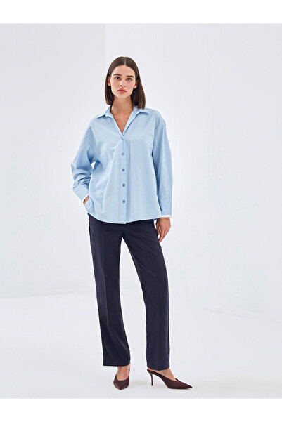 LC Waikiki Navy Blue Standard Fit Women's Trousers