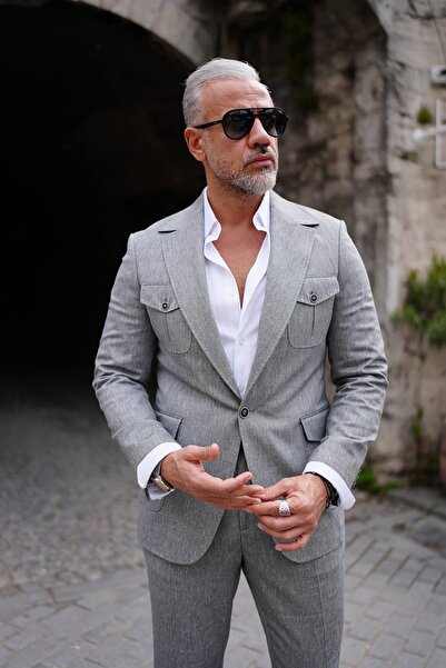 Fc Plus İSPANYOL YAKA SAFARİ TAKIM ELBİSE